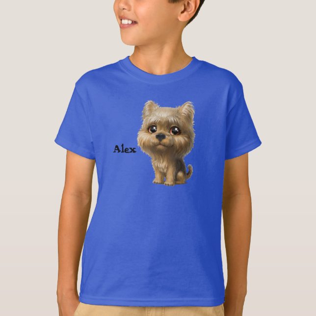 Yorkie Pup Custom T-Shirt (Vorderseite)