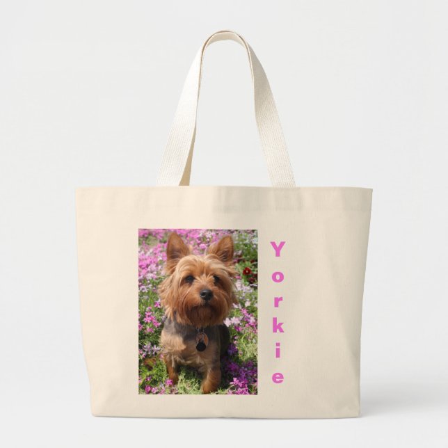 Yorkie Puppy Dog Lover Niedlich Yorkshire Terrier Jumbo Stoffbeutel (Vorne)