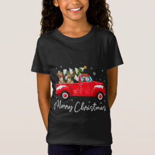 Yorkie Red Truck Weihnachts-Weihnachtsmannmütze Do T-Shirt