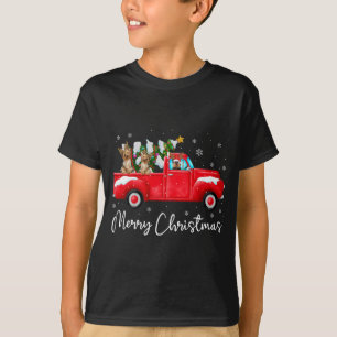 Yorkie Red Truck Weihnachts-Weihnachtsmannmütze Do T-Shirt