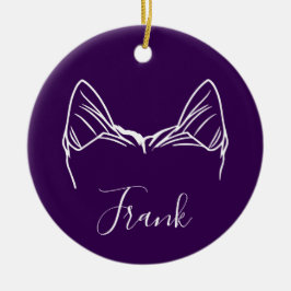 Yorkie-Schmuck (Pfotenabdrücke) Keramik Ornament