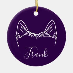 Yorkie-Schmuck (Pfotenabdrücke) Keramik Ornament