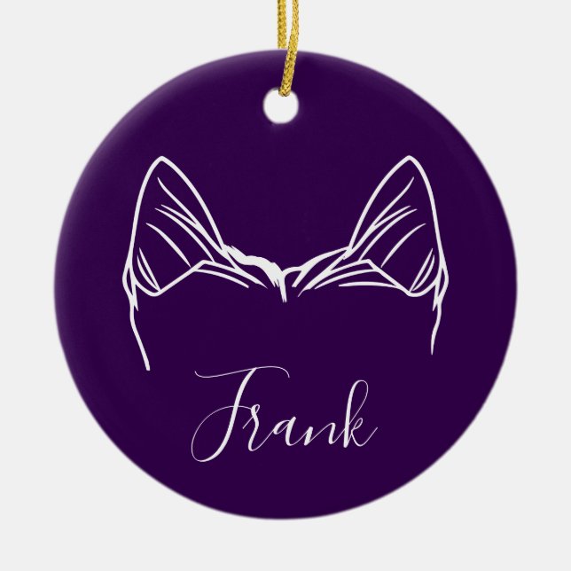 Yorkie-Schmuck (Pfotenabdrücke) Keramik Ornament (Vorne)