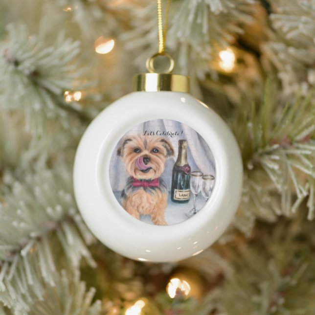 Yorkie Snowflake Framed Ornament (Baum)
