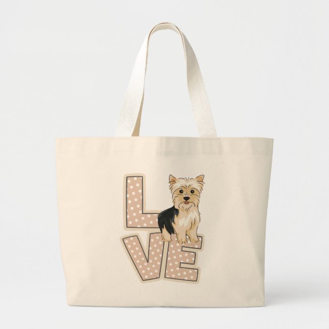 Yorkie-Tasche, Yorkshire Terrier Lover, Dog Lover  Jumbo Stoffbeutel (Vorne)