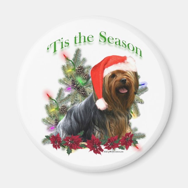 Yorkie 'Tis the Season Magnet (Devant)