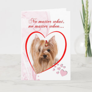 Yorkie Valentine Feiertagskarte