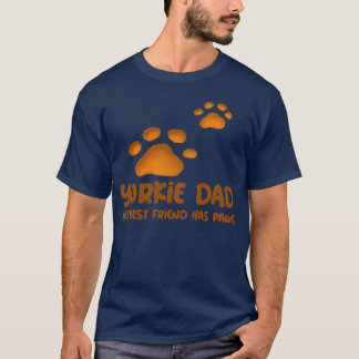 Yorkie Vater Mein bester Freund hat Paws T-Shirt
