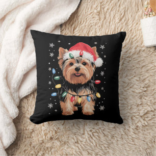 Yorkie Weihnachts Hund Lang Xmas Geschenk Kissen
