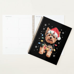 Yorkie Weihnachtshund Lang Xmas Geschenk Planer