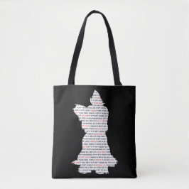 Yorkie/Wort-Kunst Yorkshires Terrier Tasche