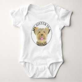 Yorkie Yorkshire Terrier Big Sister Baby Strampler