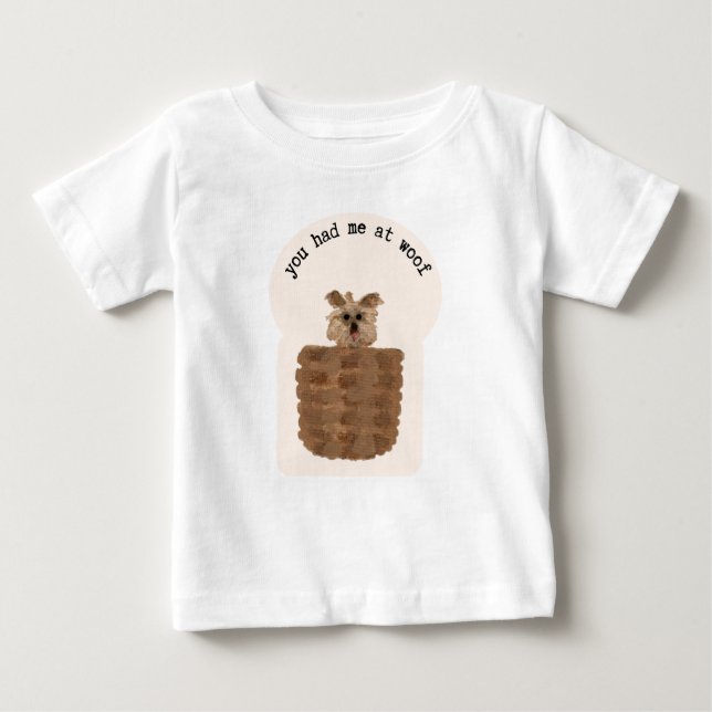 Yorkie Yorkshire Terrier Dog Custom Baby T-shirt (Vorderseite)