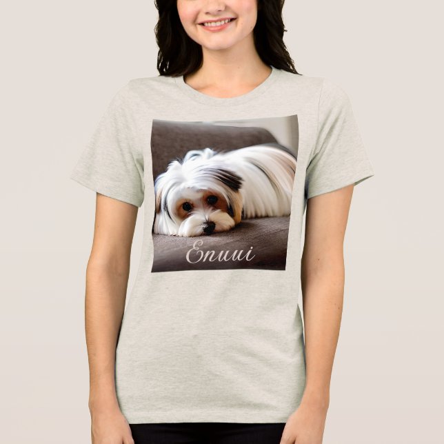 Yorkie, Yorkshire Terrier, Ennui, Tri-Blend Shirt (Vorderseite)