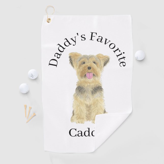 Yorkie Yorkshire Terrier Golfhandtuch (Insitu)