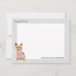 Yorkie Yorkshire Terrier Holiday Weihnachten Mitteilungskarte