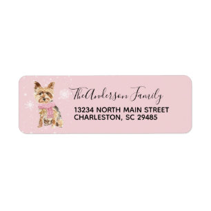 Yorkie Yorkshire Terrier Holiday Weihnachtsadresse