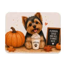 Yorkie Yorkshire Terrier Kürbisgewürz Magnet