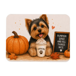 Yorkie Yorkshire Terrier Kürbisgewürz Magnet