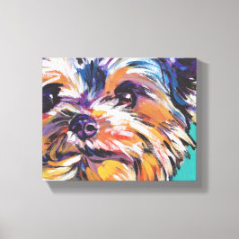 yorkie Yorkshire Terrier Pop Art on Wrapped Canvas Leinwanddruck