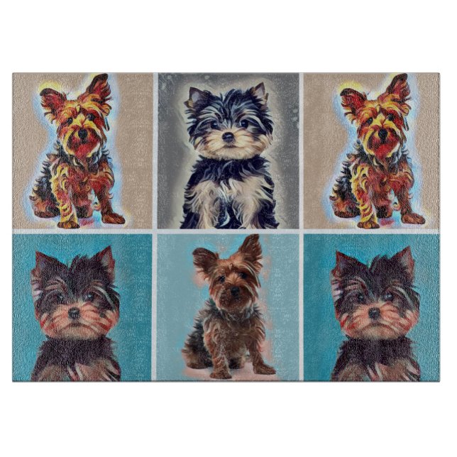 Yorkie Yorkshire Terrier Schneidebrett (Vorderseite)