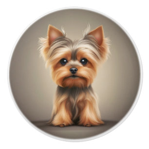 Yorkie Yorkshire Terrier Süßer Hund Welpe Keramikknauf