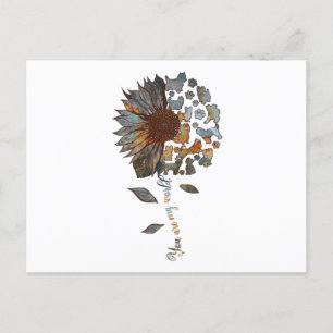 Yorkie You are my World Sunflower Graphie Yorkie Postkarte