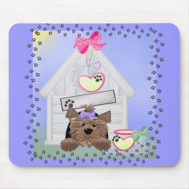 Yorkiegirl-Doghouse Mousepad (Vorne)