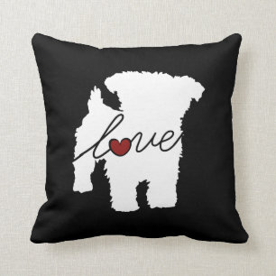 Yorkiepoo (Yorkie/Pudel) Liebe Kissen