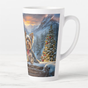 Yorkies Holiday Design von Rich AMeN Gill Milchtasse