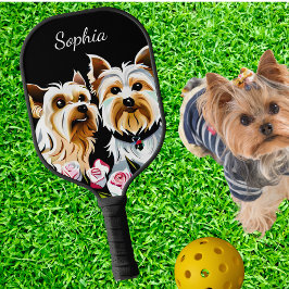 Yorkies und Roses Pickleball Schläger