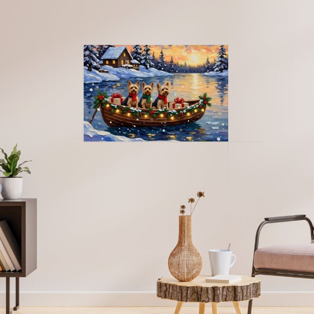 Yorkipoo Christmas Boat Holiday Poster (Wohnzimmer 3)