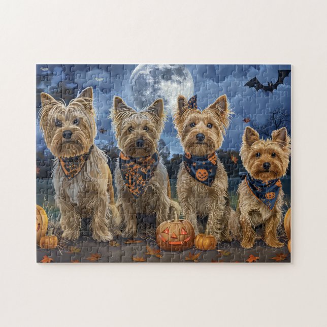 Yorkipoo Halloween Spooky (Horizontal)