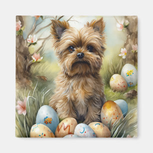 Yorkipoo Hund mit Ostereiern Urlaub Magnet