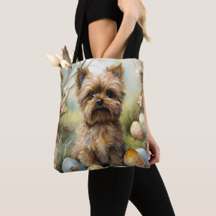 Yorkipoo Hund mit Ostereiern Urlaub Tasche