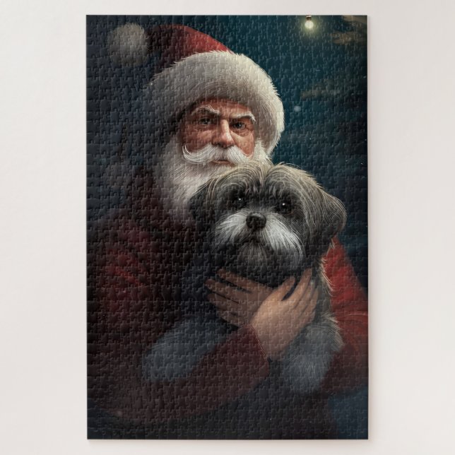 Yorkipoo mit Weihnachtsfeiern (Vertikal)