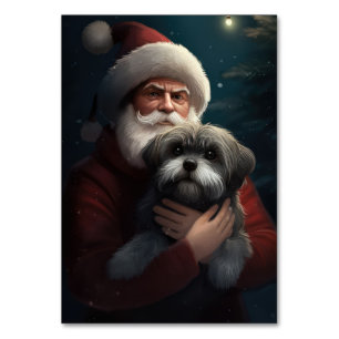 Yorkipoo mit Weihnachtsfeiern Tischnummer