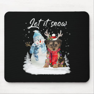 Yorkipoo Santa Dog Weihnachtsschneemann Xmas Pajam Mousepad