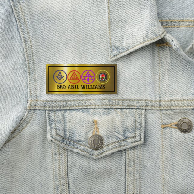 Yorkrite mason namensschild (Beispiel)