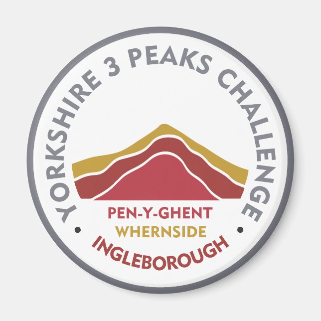 Yorkshire 3 Peaks Challenge Hiking Route Magnet (Vorne)