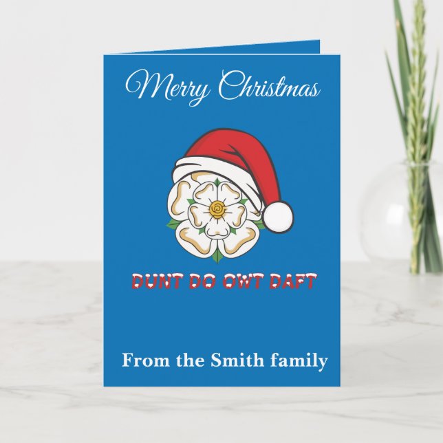 Yorkshire Christmas Dunt Do Owt Daft Karte (Vorderseite)