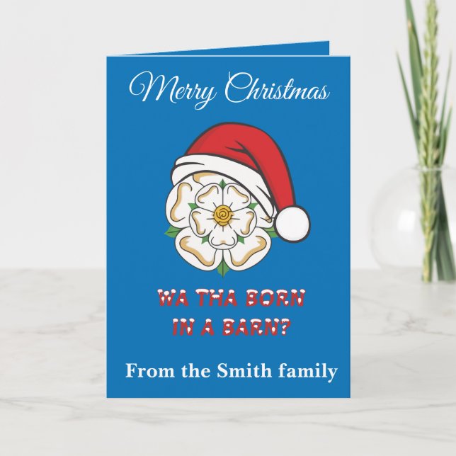 Yorkshire Christmas Wa Tha Born In A Barn? Karte (Vorderseite)