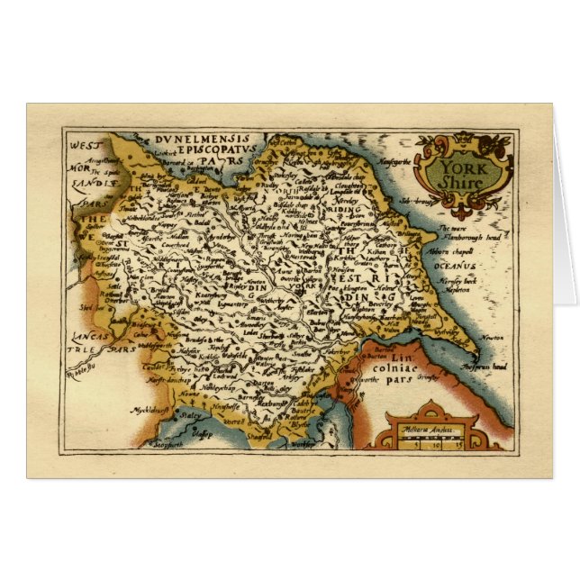 Yorkshire Comté Angleterre Ancien Atlas Antiquaire (Devant horizontal)