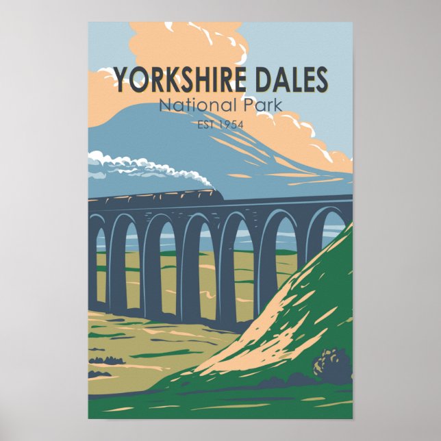 Yorkshire Dales National Park England Vintag Poster (Vorne)