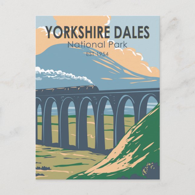 Yorkshire Dales National Park England Vintag Postkarte (Vorderseite)