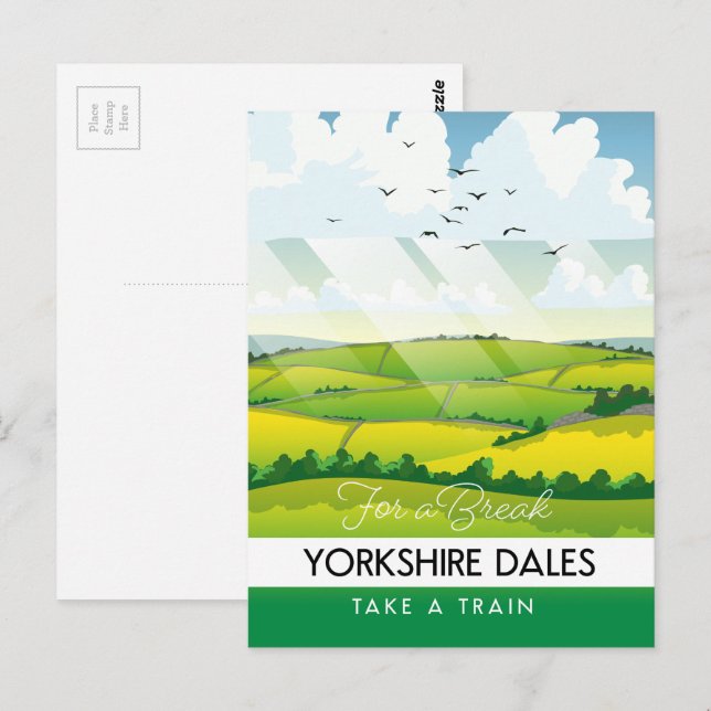 Yorkshire Dales Reiseplakat. Postkarte (Vorne/Hinten)