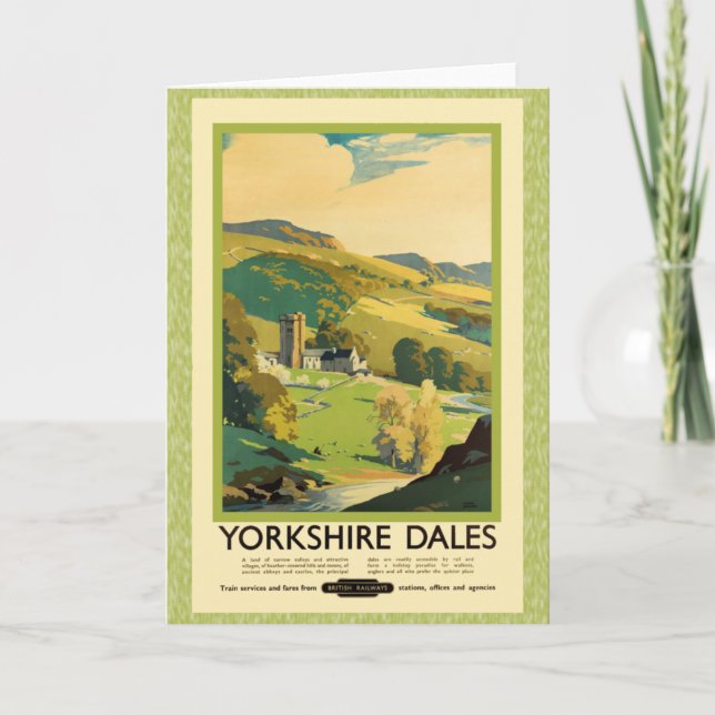 Yorkshire Dales Travel Poster Karte (Vorderseite)