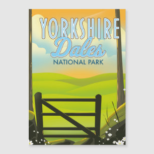 Yorkshire Dales Vintage-Reiseposter Magnetkarte