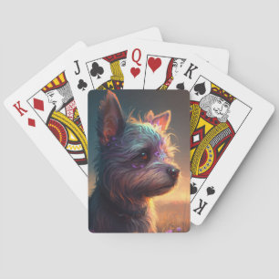 Yorkshire Dog Animal Portrait Painting Spielkarten