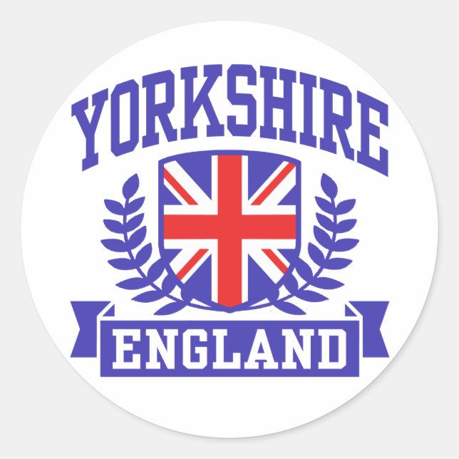 Yorkshire England Runder Aufkleber (Vorderseite)